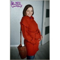 Слингопальто шерстяное Proud Mom "Диалог", цвет терракот