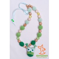 Слингобусы-шуршалки с игрушкой "Совунья", цвет зеленый