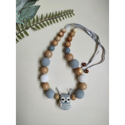 Слингобусы с игрушкой "Cовушка", цвет серый