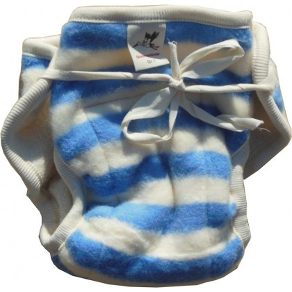 Пеленальные трусики на завязках Storchenkinder, Голубые полосы