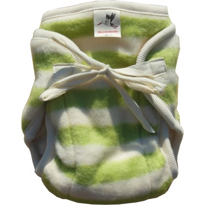 Пеленальные трусики на завязках Storchenkinder, Зелёные полосы