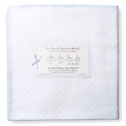 Фланелевая пеленка для новорожденного SwaddleDesigns Pstl Blue Dot