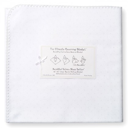 Фланелевая пеленка для новорожденного SwaddleDesigns Sterling Dot