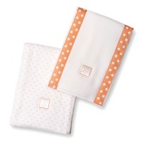 Полотенчики SwaddleDesignи Baby Burpie Set Orange Dot