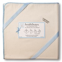Фланелевая пеленка Organic Natural w/Blue