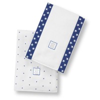 Полотенчики SwaddleDesign Baby Burpie Set Navy Lt. Stars