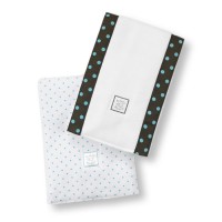 Полотенчики SwaddleDesign Baby Burpie Set Blue w/BR Dot