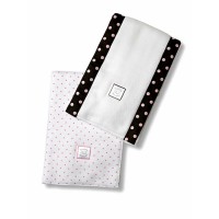 Полотенчики SwaddleDesign Baby Burpie Set Pink w/BR Dot