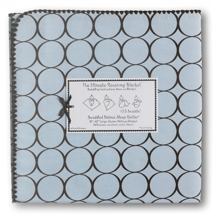 Фланелевая пеленка для новорожденного SwaddleDesigns Blue w/BR Mod C