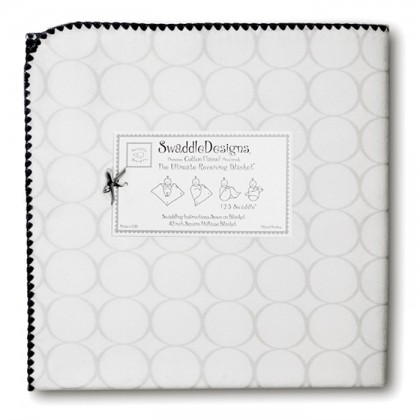 Фланелевая пеленка для новорожденного SwaddleDesigns Sterling Mod/WH