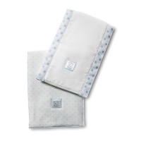 Полотенчики SwaddleDesign Baby Burpie Set Lt Blue w/PB Dots