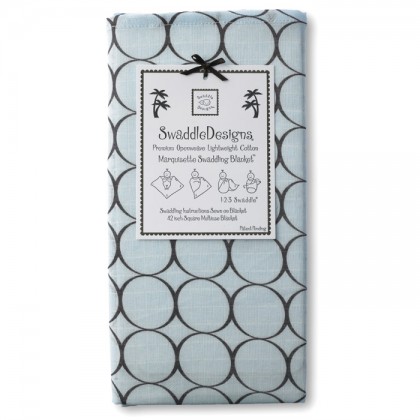 Пеленка детская тонкая SwaddleDesigns Маркизет Blue w/BR Mod C