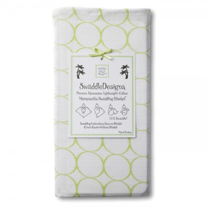 Пеленка детская тонкая SwaddleDesigns Маркизет Kiwi Mod on WH