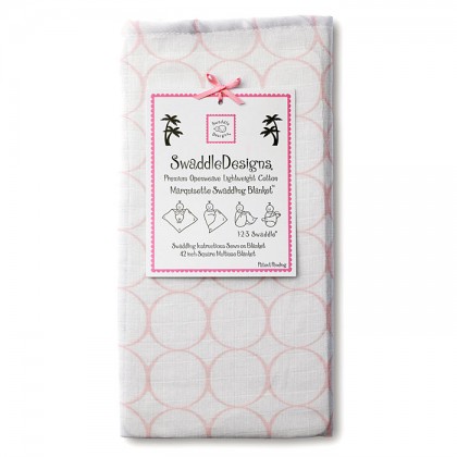 Пеленка детская тонкая SwaddleDesigns Маркизет Pink Mod on WH