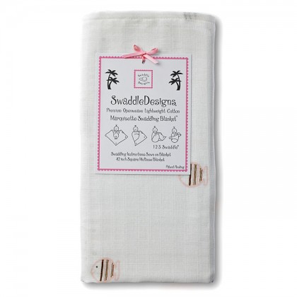 Пеленка детская тонкая SwaddleDesigns МаркизетPink/Mocha Fish