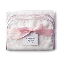 Полотенчики SwaddleDesign Baby Burpie Set - Organic Pink Mod on Ivory