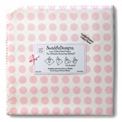 Фланелевая пеленка Organic Pink Dot/Heart P