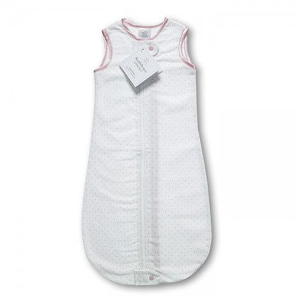 Фланелевый спальный мешок SwaddleDesigns zzZipMe Sack 6-12M Flannel PP Polka Dot
