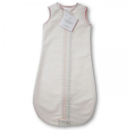 Фланелевый спальный мешок SwaddleDesigns zzZipMe Sack12-18M Flannel Lt PP w/PP Dots