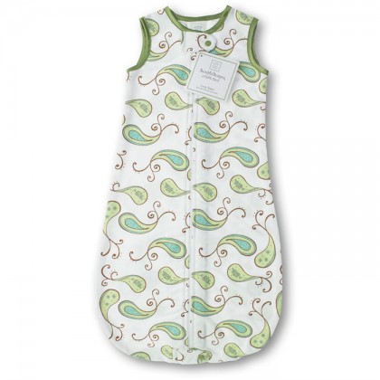 Фланелевый спальный мешок SwaddleDesigns zzZipMe Sack 3-6M Flannel Kiwi Paisley