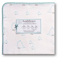 Фланелевая пеленка для новорожденного SwaddleDesigns SeaCrystal Chickies