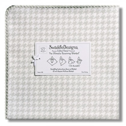 Фланелевая пеленка для новорожденного SwaddleDesigns Sterling PuppyTooth