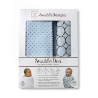 Набор пеленок SwaddleDesigns Swaddle Duo Pstl Blue Modern