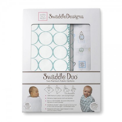 Набор пеленок SwaddleDesigns Swaddle Duo SC Peace/LV/SW