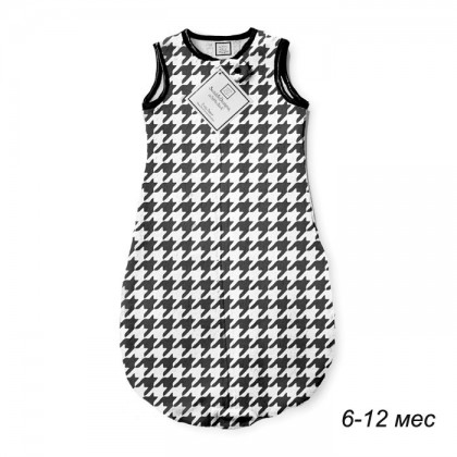 Спальный мешок детский SwaddleDesigns zzZipMe 6-12 М Black Puppytooth