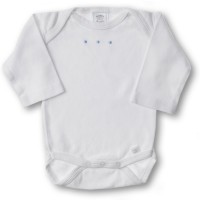 Боди с длинным рукавом 0-3 мес. WHIte w/PB Dots
