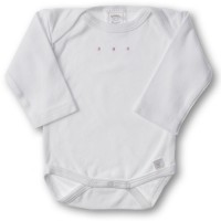 Боди с длинным рукавом 3-6 мес. White w/PP Dots