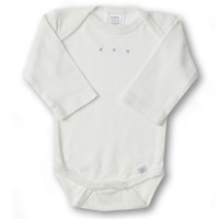 Боди с длинным рукавом 0-3 мес Lt Blue w/PB Dots