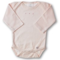 Боди с длинным рукавом 3-6 мес. Lt Pink w/PP Dots