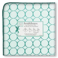 Фланелевая пеленка для новорожденного SwaddleDesigns Кружки -бирюза