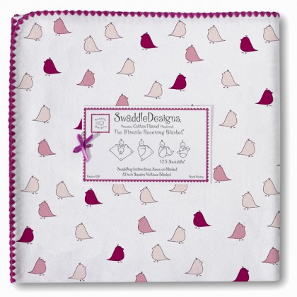 Фланелевая пеленка для новорожденного SwaddleDesigns VB Lt. Chickies