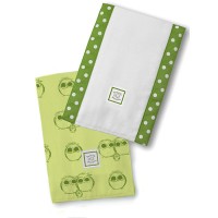 Полотенчики SwaddleDesign Baby Burpie Set Pure Green Owls