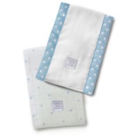 Полотенчики SwaddleDesign Baby Burpie Set PB&Sterling Dot