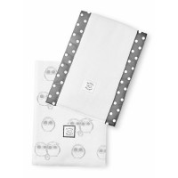 Полотенчики SwaddleDesign Baby Burpie Set Sterling Owls