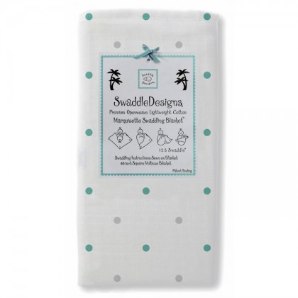 Пеленка детская тонкая SwaddleDesigns Маркизет SC/Sterling Lt Dot