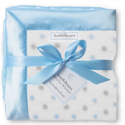 Детский плед в коляску SwaddleDesigns Stroller Blanket PB&Sterling Dot