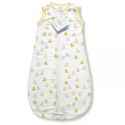 Фланелевый спальный мешок SwaddleDesigns zzZipMe Sack 6-12M Flannel Y Lt Chickies