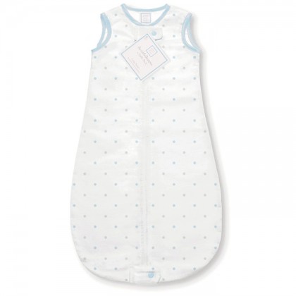 Фланелевый спальный мешок SwaddleDesigns zzZipMe Sack 6-12M Flannel PB/ST Little Dot