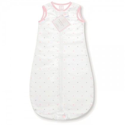 Фланелевый спальный мешок SwaddleDesigns zzZipMe 3-6M Flannel PP/ST Little Dot