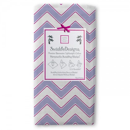 Пеленка детская тонкая SwaddleDesigns Маркизет Lavender Chevron