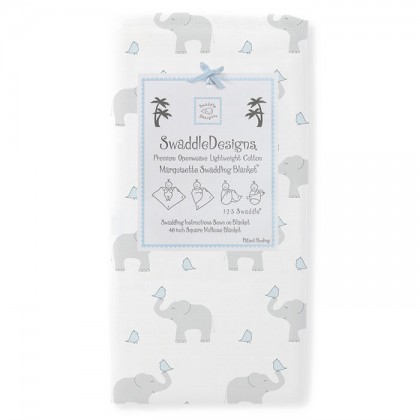 Пеленка детская тонкая SwaddleDesigns Маркизет PB Elephant/Chickies