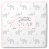 Фланелевая пеленка для новорожденного SwaddleDesigns PP Elephants/Chicks