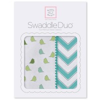 Набор пеленок SwaddleDesigns Swaddle Duo TQ Chickies/Chevron