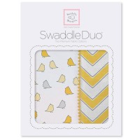 Набор пеленок SwaddleDesigns Swaddle Duo Y Chickies/Chevron