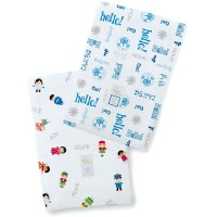 Полотенчики SwaddleDesign Marquisette Baby Burpie Marquisette Baby Burpie Disney It's a Small World - Hello! True Blue