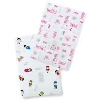 Полотенчики SwaddleDesign Marquisette Baby Burpie Marquisette Baby Burpie Disney It's a Small World - Hello! Very Berry